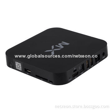 External 3G Wi-Fi Built-in Bluetooth/IR Sensor Quad-core Amlogic Mx Android TV Box with 4/16/32GB